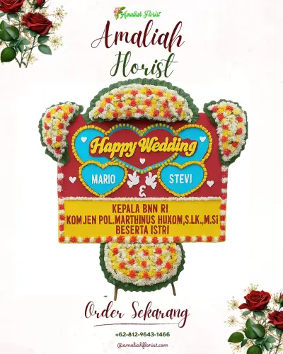 Karangan Papan Bunga Pernikahan di Oesapa Selatan